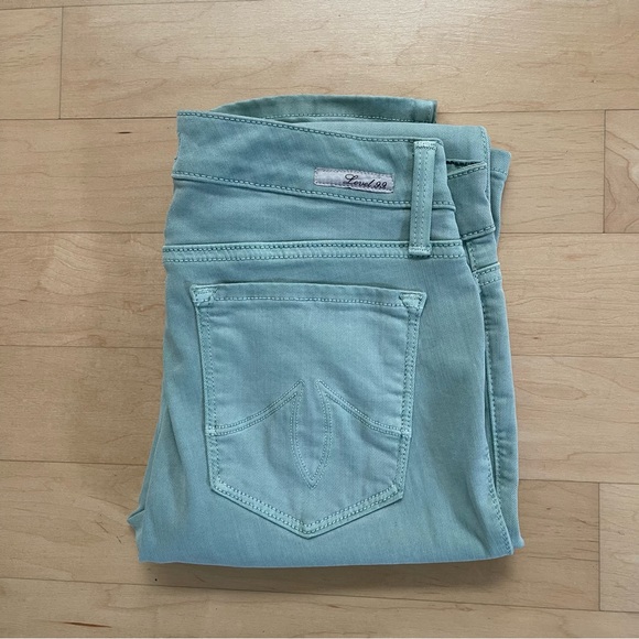 Level 99 - Mint Green Lily Skinny Straight - Size 27 - Picture 1 of 4